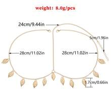 1 Miếng Retro Phong cách đường phố Siêu Lấp lánh Chuỗi Lá hình Dây buộc tóc Phụ kiện tóc - Vàng - Xem 3