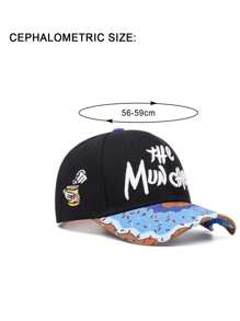 1 pièce Mode thème beignet unisexe baseball Hip-Hop Cap Street