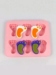 QYeah 1入組腳型模具蛋糕模具骨頭曲奇切割橡膠泥3D DIY貓爪矽膠烘焙模具烘焙用具，適用於餐廳/快餐車/烘焙店隨機配送 - 彩色 - 查看 5