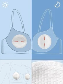 100pcs/Pack Ultra-Thin Disposable Breathable Nursing Pads For Postpartum And Breastfeeding Moms - White - View 4