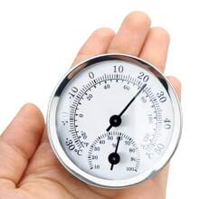 1只迷你吊掛式5cm直徑溫度計,準確刻度,適用於冰箱和家用 - 銀色 - 查看 3