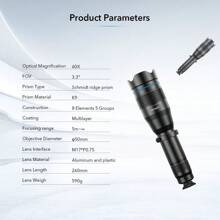 APEXEL 60倍長焦鏡頭強大望遠鏡遠距離攝像頭，適用於觀鳥露營，手機望遠鏡鏡頭附三腳架，與iPhone小米三星華為和大多數智慧型手機兼容 - 黑色 - 查看 11