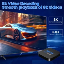 Transpeed Android 13 Allwinner H618電視盒,搭載電視應用程式,8k 4k雙wifi四核心cortex A53 Bt5.0設置頂盒 - 歐標插頭 - 查看 5