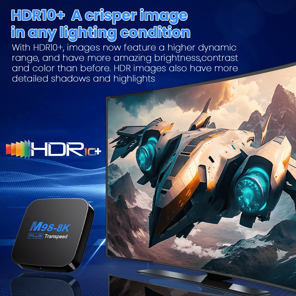 Transpeed Android 13 Allwinner H618電視盒,搭載電視應用程式,8k 4k雙wifi四核心cortex A53 Bt5.0設置頂盒 - 歐標插頭 - 查看 3