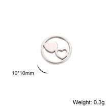 5pcs/Set Stainless Steel Heart Shaped Pendant For Necklace, Earrings, Hat, Brooch Making, Valentine's Day Gifts Diy Crafts