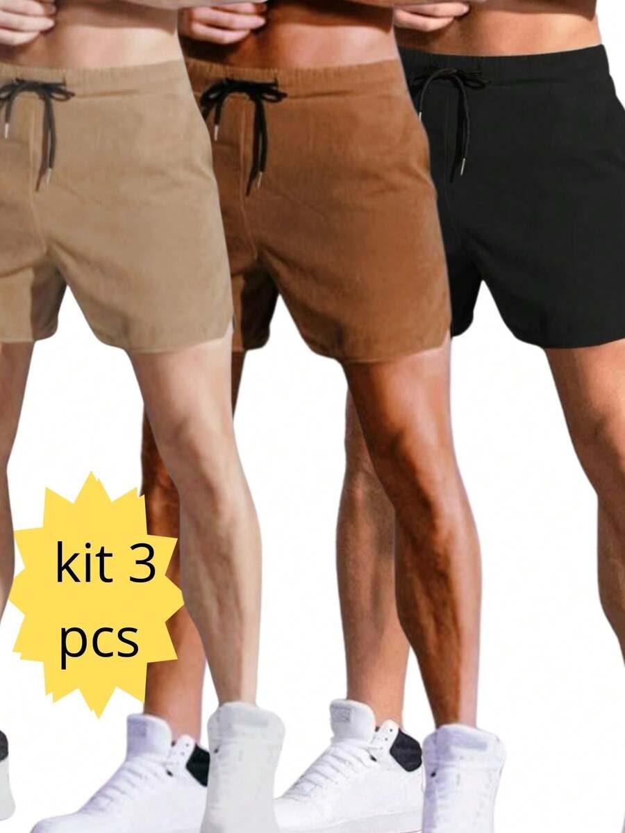 Men Shorts - 黑色 - 查看 1