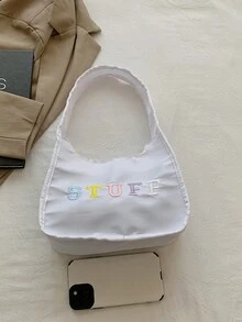 Nylon Small Shoulder Bag For Large Capacity & Lightweight & Fashionable & Casual & Versatile - White - View 8