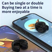 1 Pc Single Earbud Wireless Headphone TWS With Microphone, Handsfree Headset For Running Fitness Gym Christmas Gifts For Men Women - 卡其色 - 查看 6