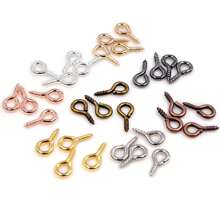 200pcs Small Eye Eyelets Pins Eyepins Hooks Eyelet Screw Threaded DIY Jewelry Making Accessories