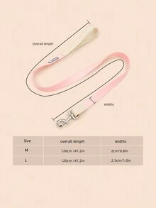 1pc Pvc Waterproof Pink Color Pet Leash Strap, Durable, Comfortable And Soft, Suitable For Small, Medium And Large Dogs For Outdoor Walking And Training - Pink - View 7