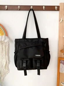 Túi đeo vai và đeo chéo thời trang dành cho nữ, thiết kế nối với sức chứa lớn, thích hợp đi học, đi làm, mua sắm, v.v. (Khóa kéo, lớp lót bên trong, vừa với điện thoại, ví quần short, mỹ phẩm, v.v.), túi tote cho học sinh, nhiều ngăn, hoàn hảo cho bãi biển, đi học, đi làm và sử dụng hàng ngày - màu đen - Xem 8