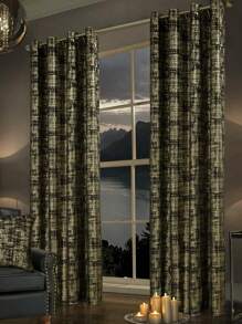 1pc Soft Fabric Solid Color High-End Minimalist Blackout Luxurious Gold Color Holiday Atmosphere Christmas Best-Selling Curtain - Champagne - View 11