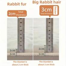 仿兔毛地毯,適用於客廳咖啡桌墊,臥室塔塔米窗戶墊,毛絨防滑隔音 - 米色 - 查看 7