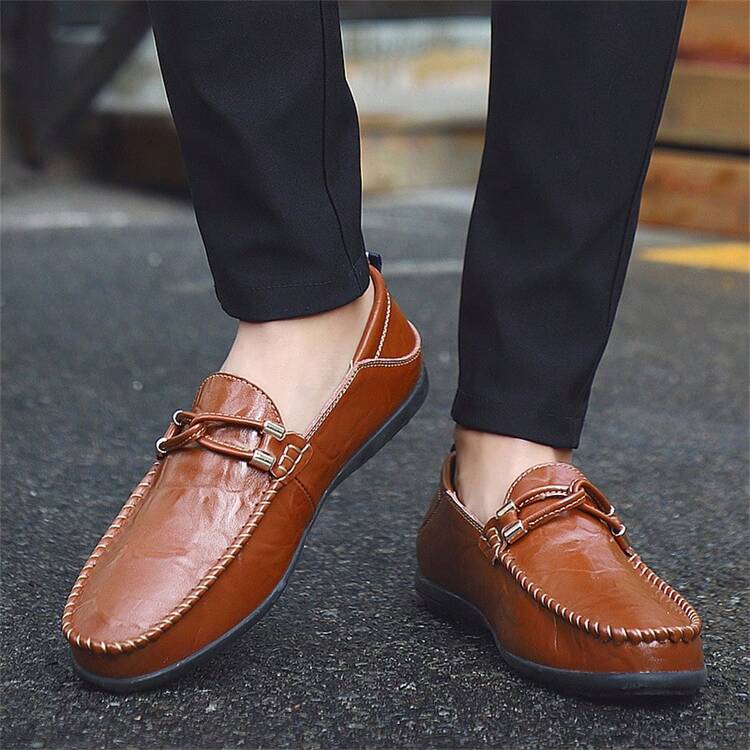 Mocasines Marrones Para Hombres De Nueva Llegada De 2024 - Burdeos - Añade 2
