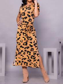 Women Dresses - Khaki - View 2