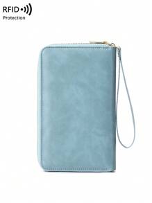 CHARM INFINITE RFID Anti-Theft Brush Creative Aircraft Passport Bag Fashion Wallet Ticket Credit Card Bag Multifunctional Zipper Passport Holder With Wrist Strap Travel Stuff Travel Organiser Travel Items Travel Wallet Passport Holder Passport Wallet Beach Vacation Bag Summer