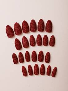 美甲哑光哑光指甲油美甲外贸美甲指甲油正红色粉底贴片持久耐磨指甲油 - 彩色 - 查看 2