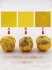 200入組金色鋁箔巧克力糖果包裝紙，DIY派對婚禮生日聖誕節配件，3.54*3.54in，金色家用空氣炸鍋蘸醬料紙，可用於烘焙和炸鍋 - 金色 - 查看 6