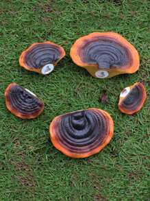 5pcs/Set New Resin Ganoderma Lucidum Ornaments Realistic Simulation Plant Figurines Miniatures For Home Garden Decoration Crafts - Multicolor - View 4