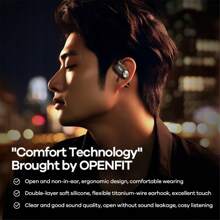 Remax Openbuds P3 金屬開耳式 Ows 無線耳機戶外運動耳塞 Ipx6 防水防塵 - 黑色 - 查看 6