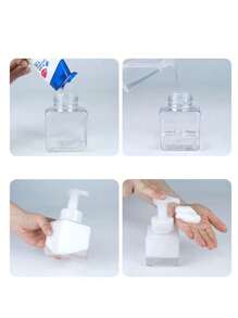 1 件皂液瓶、乳液可填充瓶、化妆品空瓶、洗手液瓶、洗发水瓶、乳液分配器、洗发水、洗手液、沐浴露、洗洁精、洗衣液分配器瓶、旅行可填充瓶、可填充空瓶、便携式乳液瓶家居浴室装饰秋季装饰返校