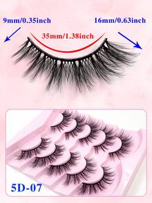 5 Pairs Fluffy Lashes Wispy False Lashes Natural Look Eyelashes Curly Makeup Eyelashes - Criss Cross lashes - View 2