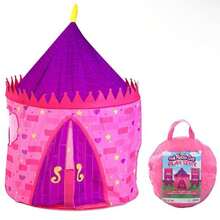 Children's Tent Folding Tent For Children With Pink Castle Design - Pink - View 2
