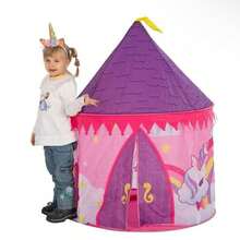 Children's Tent Folding Tent For Children With Pink Castle Design - Pink - View 5