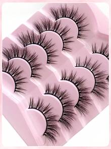 5 Pairs Fluffy Lashes Wispy False Lashes Natural Look Eyelashes Curly Makeup Eyelashes - Criss Cross lashes - View 5