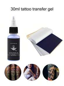 1 Piece 30ml  Transfer Paper Transfer Kit, Professional Tattoo Transfer Cream And Tattoo Transfer Paper - Apricot - View 1
