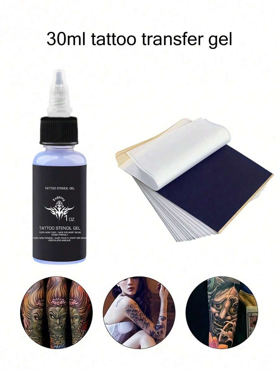 1 Piece 30ml  Transfer Paper Transfer Kit, Professional Tattoo Transfer Cream And Tattoo Transfer Paper - Apricot - View 1