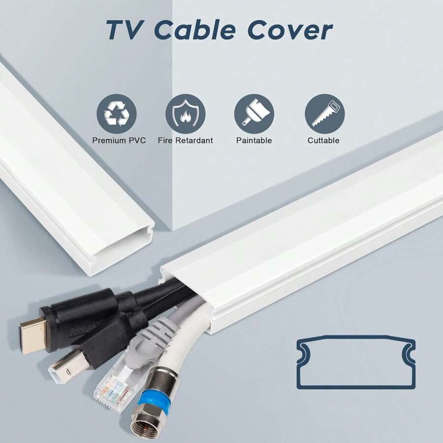 10pcs 400cm Cord Hider, Cord Channel Cable Concealer, Cord Cover Wall