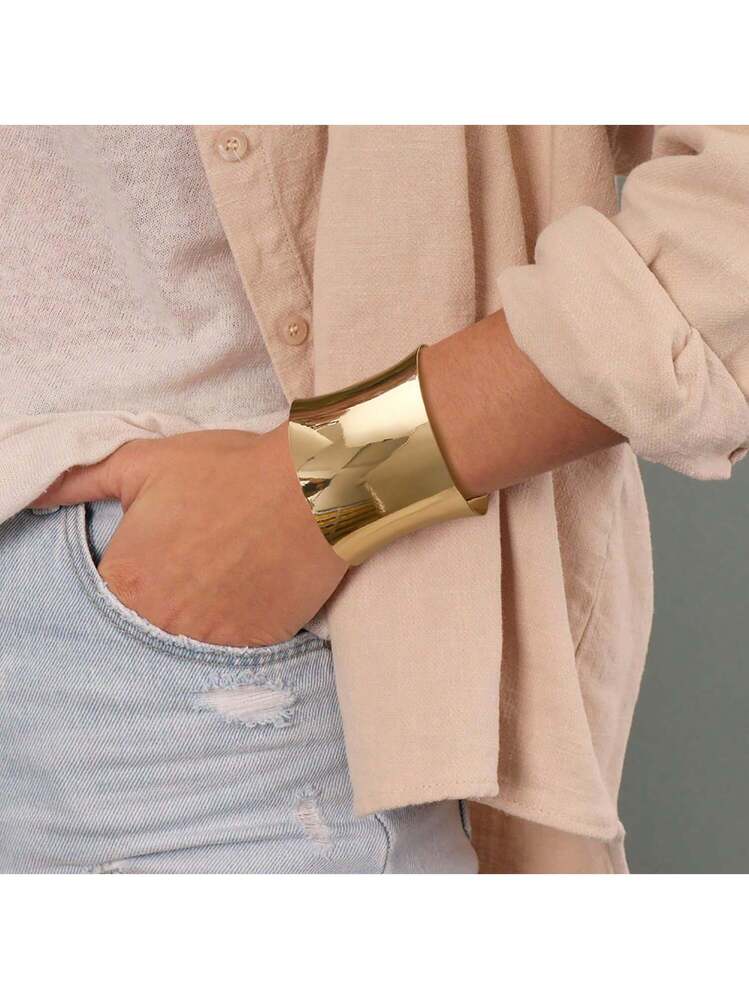 Bracciale rigido greco da donna in acciaio inossidabile dorato, geometrico, elegante, raffinato, moderno, alla moda | Paris Fashion Shops