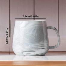 1套裝350毫升奶油色復古法文咖啡杯套裝陶瓷杯高級茶杯和茶碟組卡布奇諾杯 - 灰色 - 查看 2