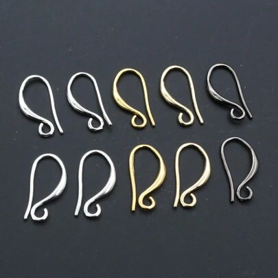 10pcs 17x9mm Brass Earring Findings Earrings Clasps Hooks Wire DIY Jewelry Making Accessories Earwire Supplies