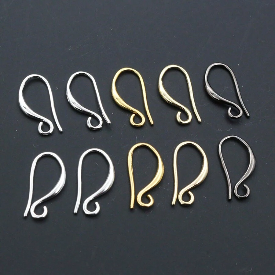 10pcs 17x9mm Brass Earring Findings Earrings Clasps Hooks Wire DIY Jewelry Making Accessories Earwire Supplies