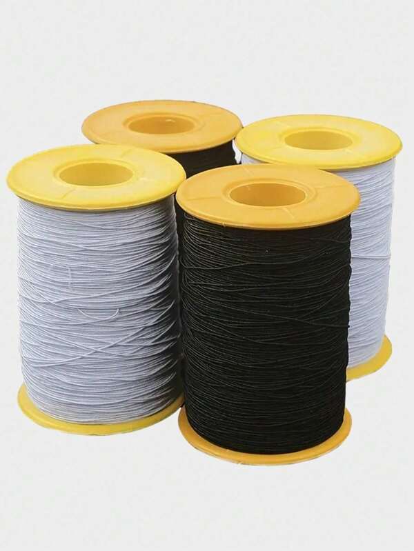 1 Roll, 0.5mm Elastic Thread Rubber Band Skirt Wrinkled Elastic Rope Sewing Machine Bottom Line 400 Meters A Roll Of Ultra-Fine Closing Round Elastic