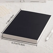 368 Pages Thick Notebook, Highly Attractive Value, Practical For Daily Use, Style Back To School - Black - View 3