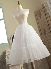 Strutting novia Lolita sin huesos 60CM de longitud media Strutting diario Lolita Party Photo con enagua