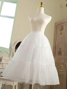 Strutting novia Lolita sin huesos 60CM de longitud media Strutting diario Lolita Party Photo con enagua