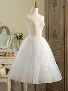 Strutting novia Lolita sin huesos 60CM de longitud media Strutting diario Lolita Party Photo con enagua