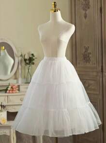 Strutting novia Lolita sin huesos 60CM de longitud media Strutting diario Lolita Party Photo con enagua