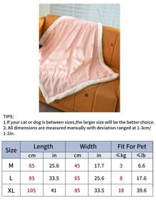 1pc Pink Soft Warm Washable Fleece Pet Blanket For Small And Medium Dogs And Cats - Pink - View 8