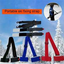 1Pc Adjustable Ski Carrier Strap With Cushioned Shoulder Holder-Comfortable Outdoor Skiing Accessory - Black - View 6