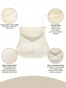 1 Miếng Của phụ nữ Huấn luyện viên vòng eo Thắt lưng Đối với Giảm béo Kiểm soát bụng Và Eo Đúng mẫu - Màu be - Xem 7