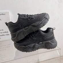 Của phụ nữ Mới Mùa Xuân Nhẹ , Thoải mái , Không trượt , Giảm xóc Giúp đỡ thấp Giày Chunky - màu đen - Xem 2