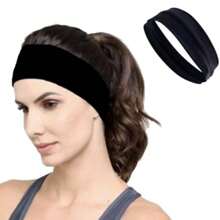 Faixas De Cabelo Presente Elegante Para Mulheres Ou Amigas - Preto e Branco - Visão 3
