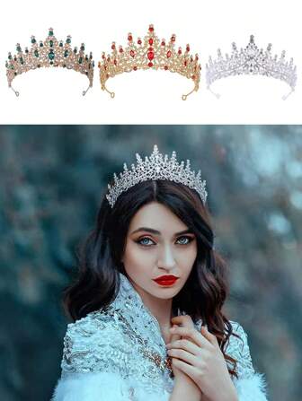Vintage Bridal Crown Baroque Style Luxury Crystal Headband For Wedding Dress Cosplay Costume Party Hair Accessory Royal
