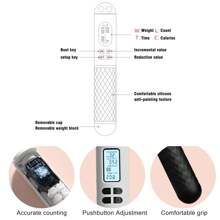 Skipping Rope,Digital Jump Rope,Adjustable Weights/Length Cordless Jumping Rope,Jump Rope With Calorie Counter/Alarm Reminder Weighted,Tangle-Free Rope,Rapid Ball Bearings,For Fitness,Adults - Black - View 4