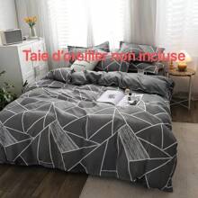 1pc Single Bedding Cover Made Of Aloe In Modern Style, Color Gray(Without Pillowcase)